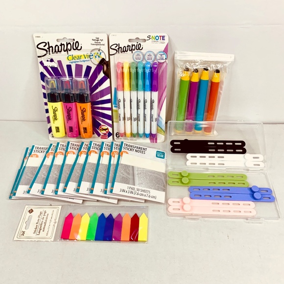 School Office College Crafting Hobby Supplies Bundle Sharpie charger ties - Picture 1 of 13